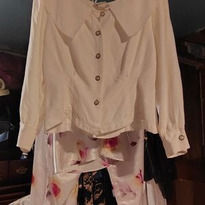 White Button-Up Blouse